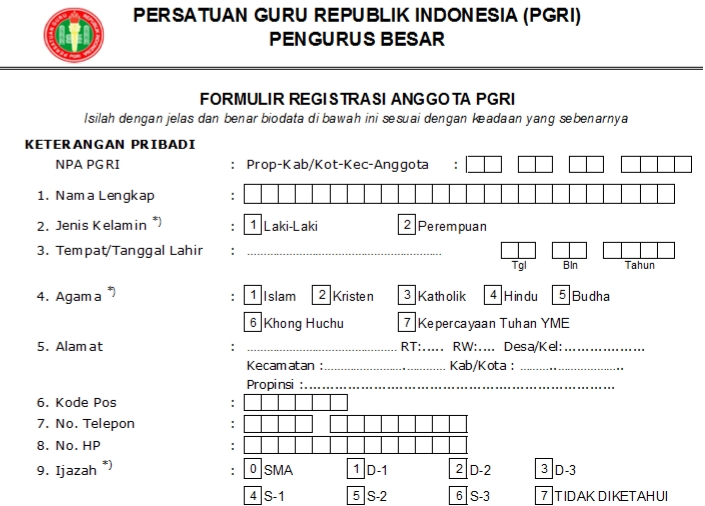 Pendaftaran PGRI Pamekasan - Persatuan Guru Republik Indonesia Cabang Pamekasan